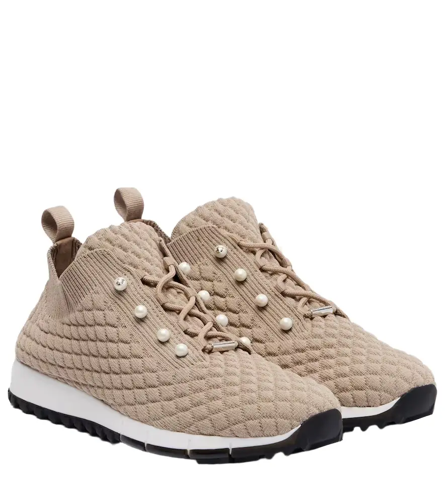 Jimmy Choo Veles faux pearls embellished sneakers