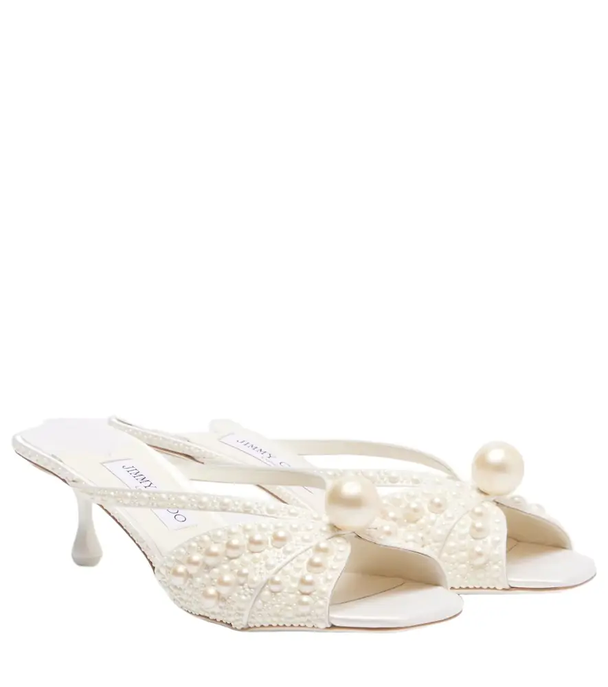 Jimmy Choo Siva 50 embellished satin mules - Women's Shoes