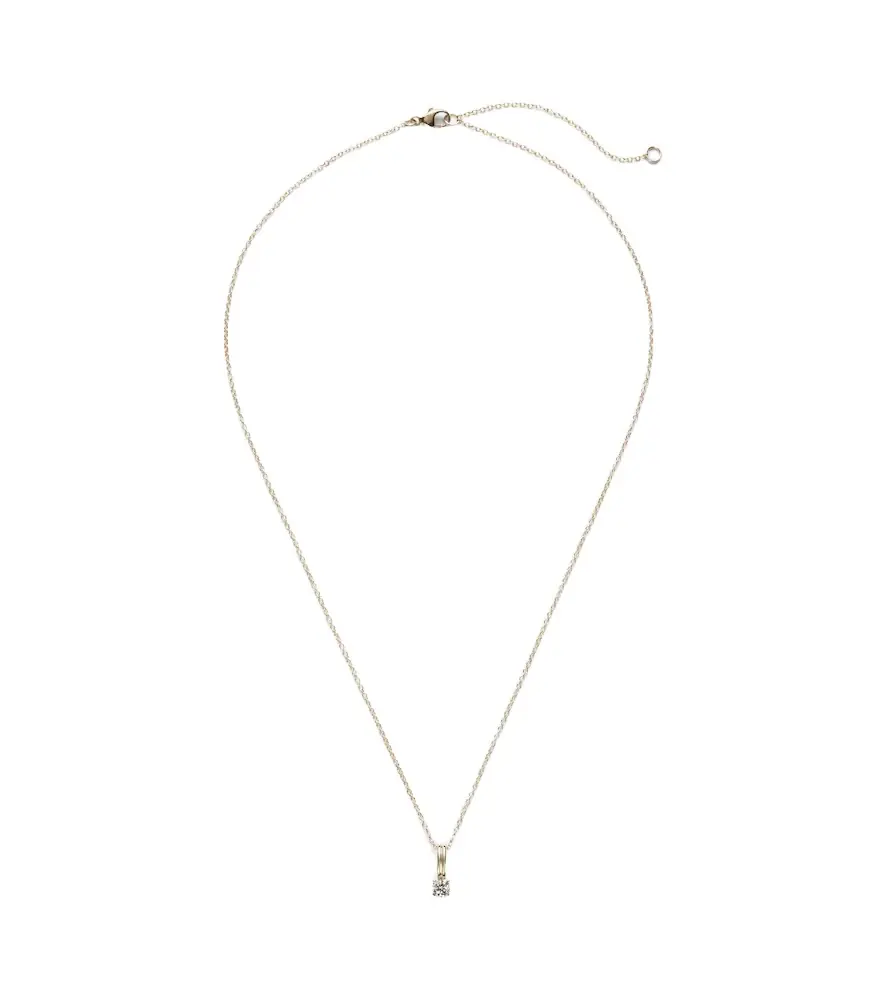 Stone and Strand 14kt gold charm necklace with diamonds