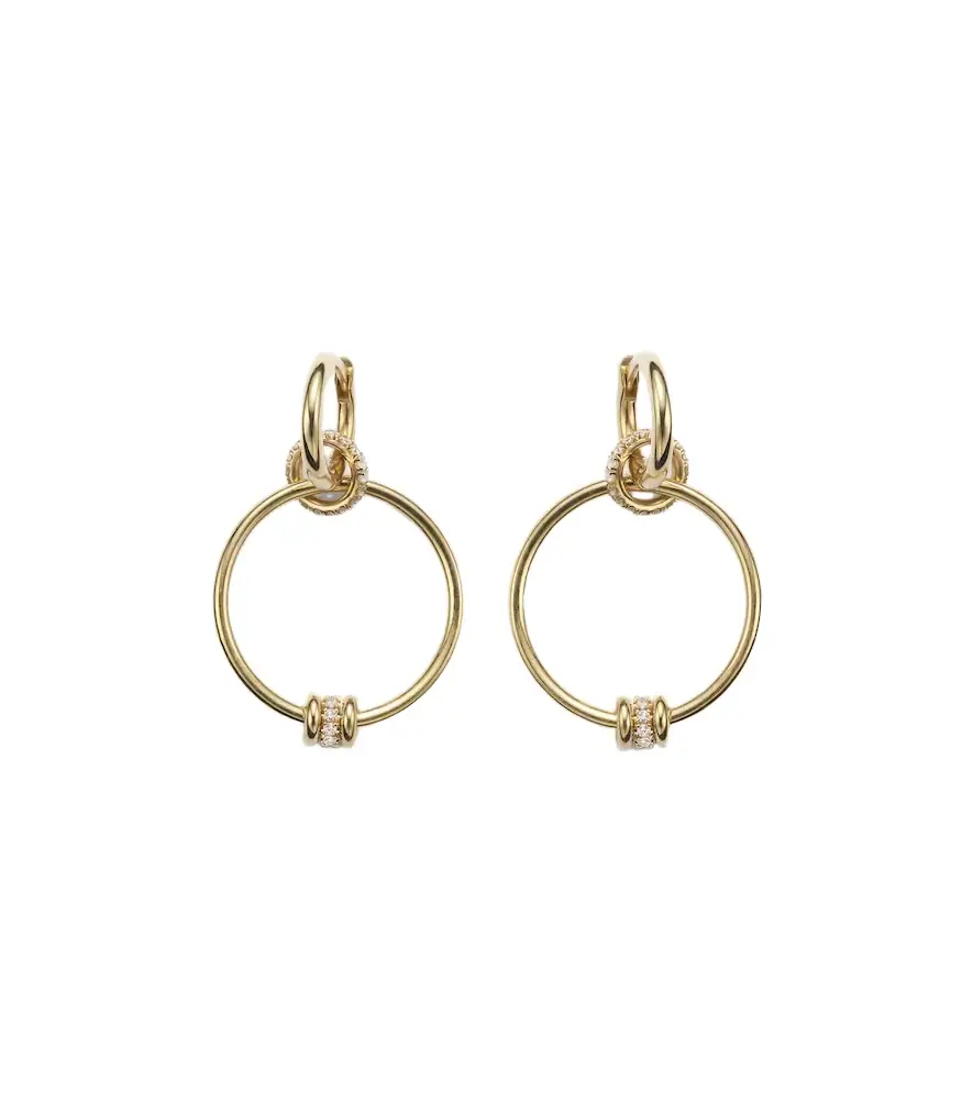 Spinelli Kilcollin Asha 18kt gold hoop earrings with diamonds