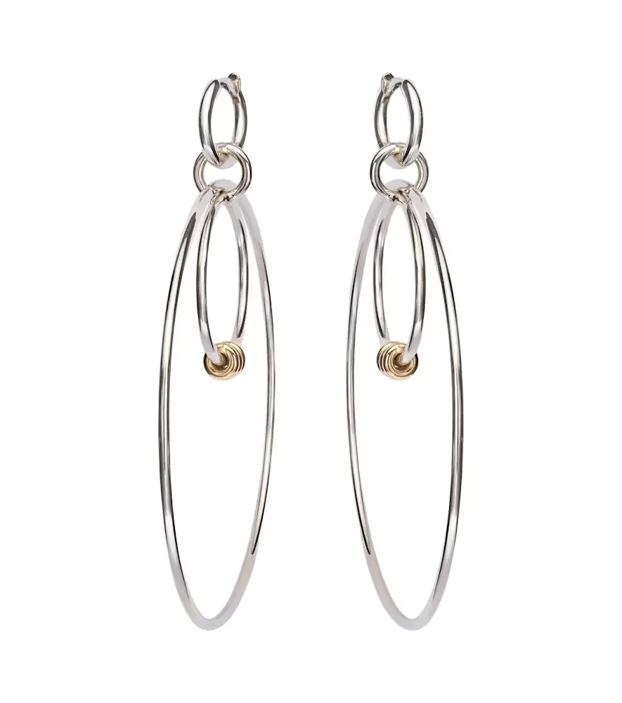 Spinelli Kilcollin Echo sterling silver and 18kt gold hoop earrings