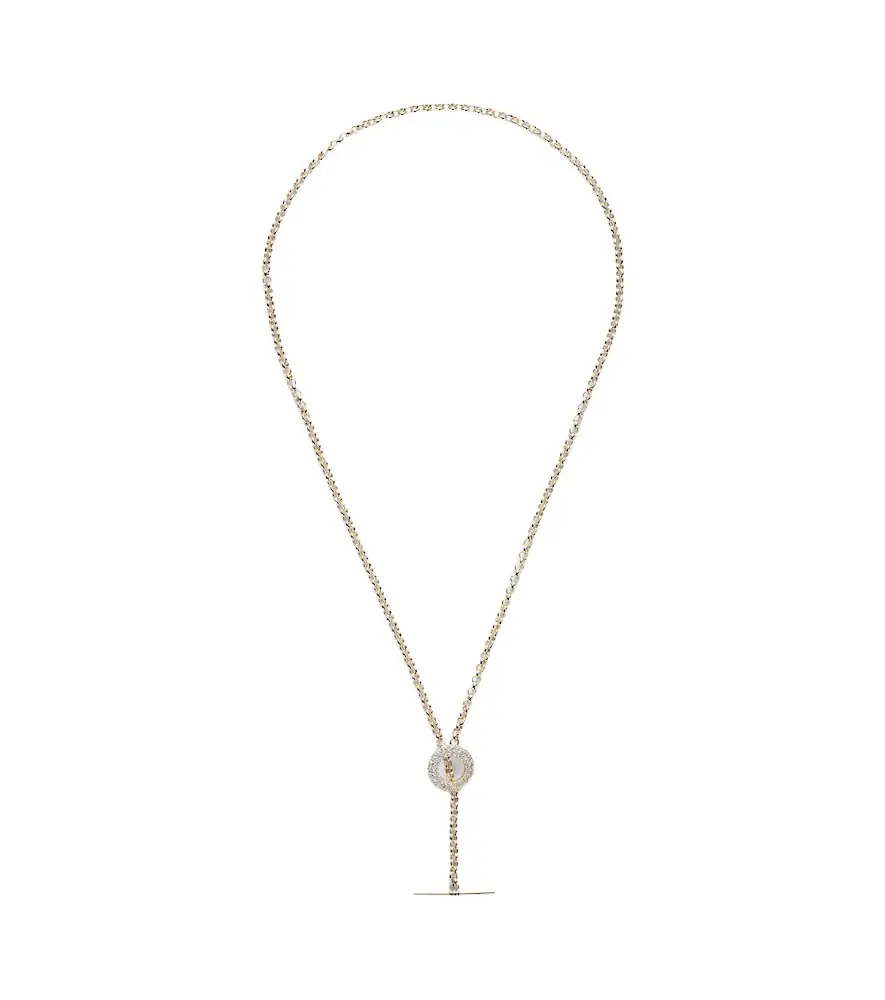 Stone and Strand 14kt gold chain necklace with diamonds