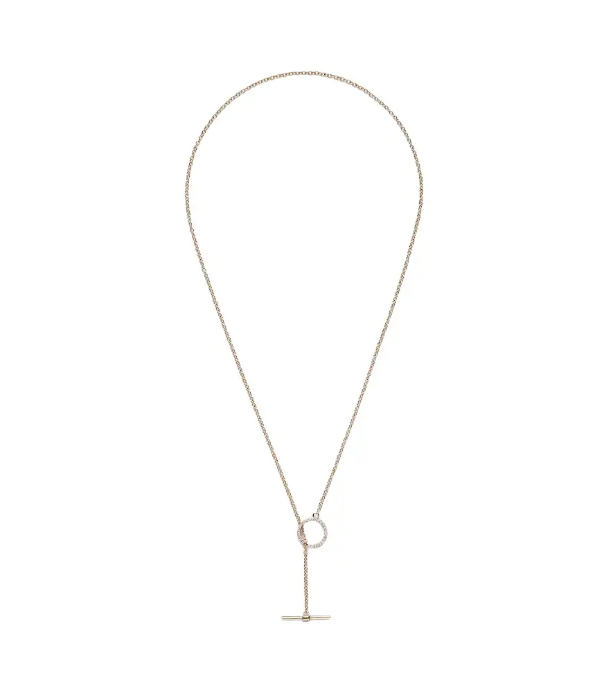 Stone and Strand 10kt gold necklace with diamonds