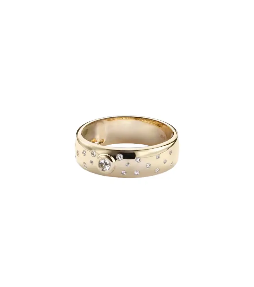 Roxanne First 14kt gold ring with diamonds