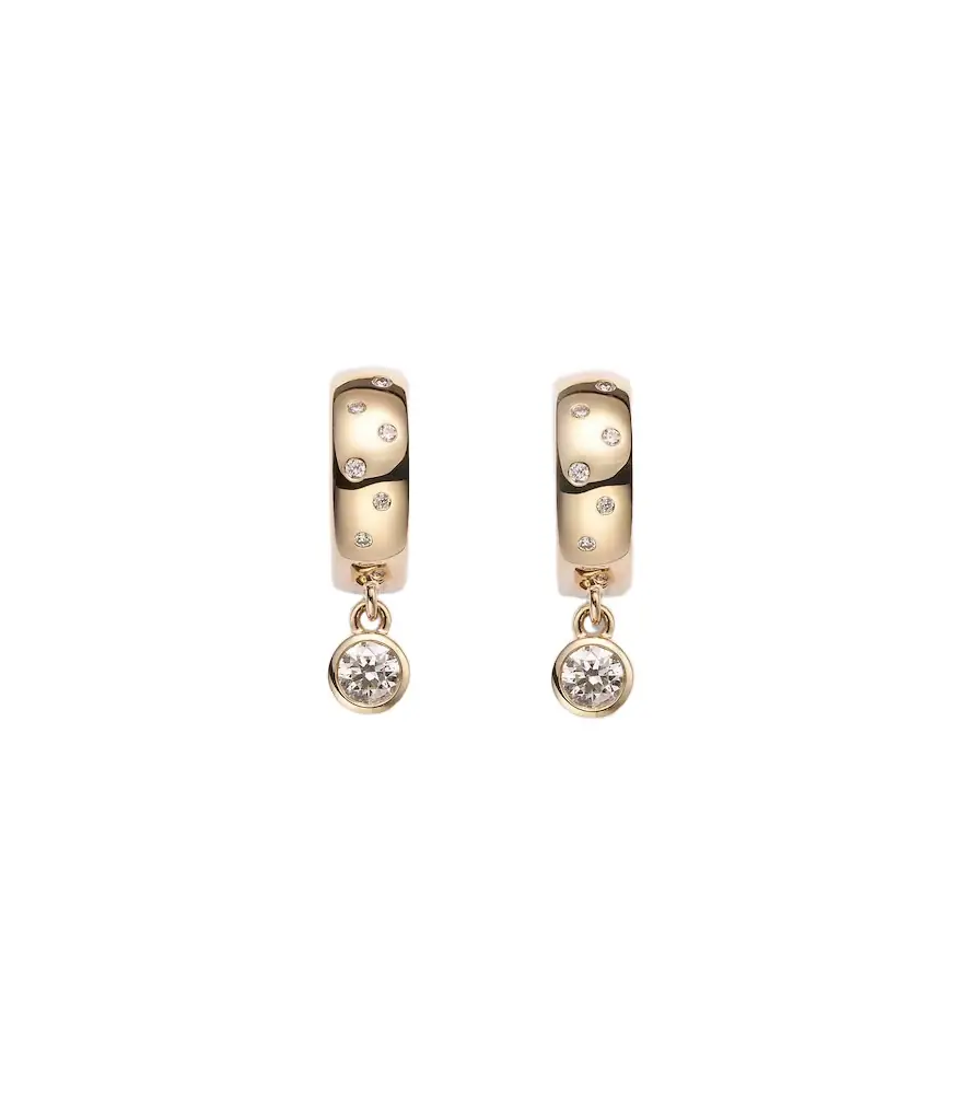 Roxanne First 14kt gold earrings with diamonds