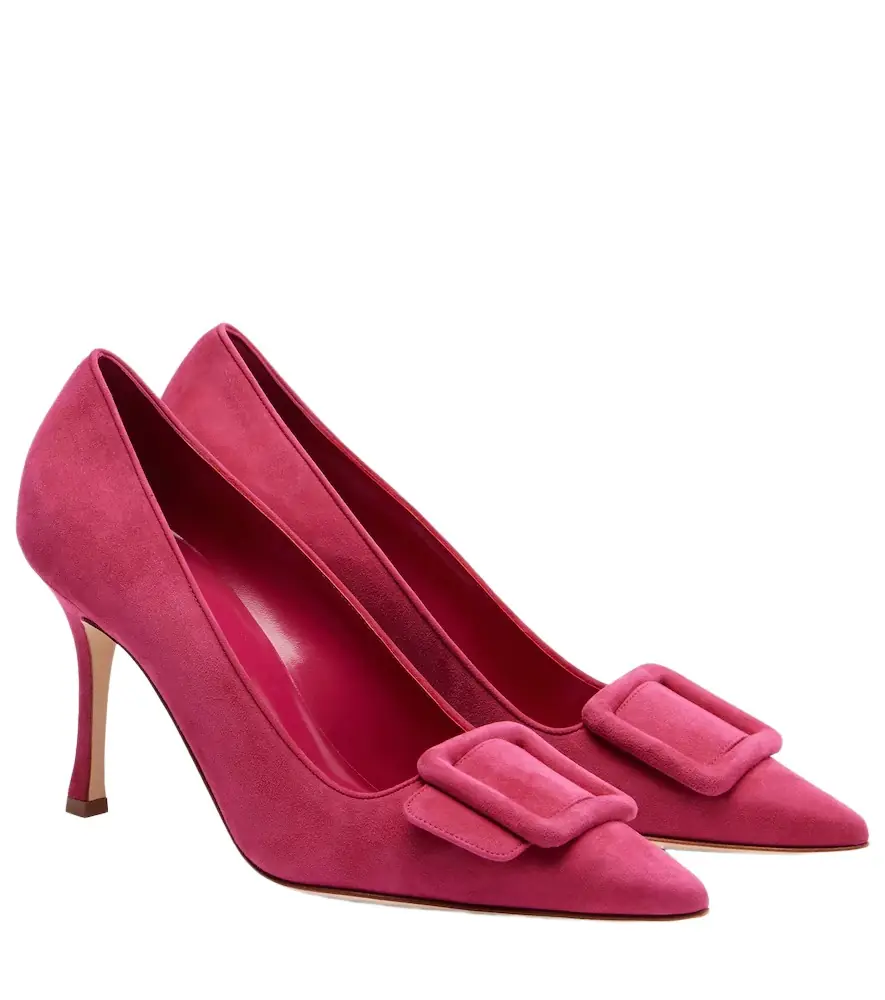 Manolo Blahnik Maysale 90 suede pumps
