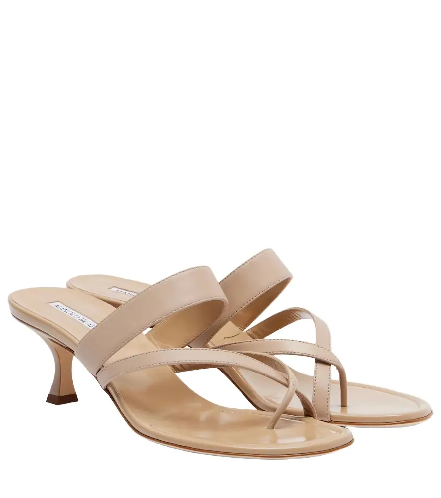 Manolo Blahnik Susa 50 leather thong sandals