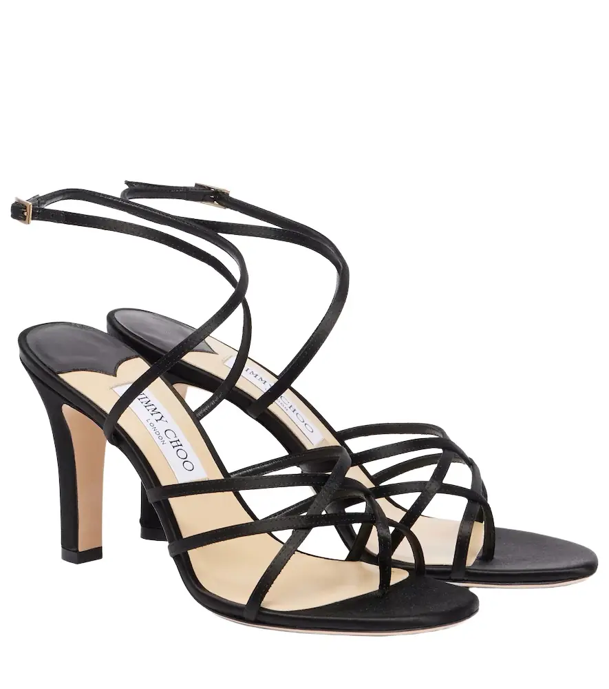 Jimmy Choo Archive Strappy 100 satin sandals - Women's Shoes