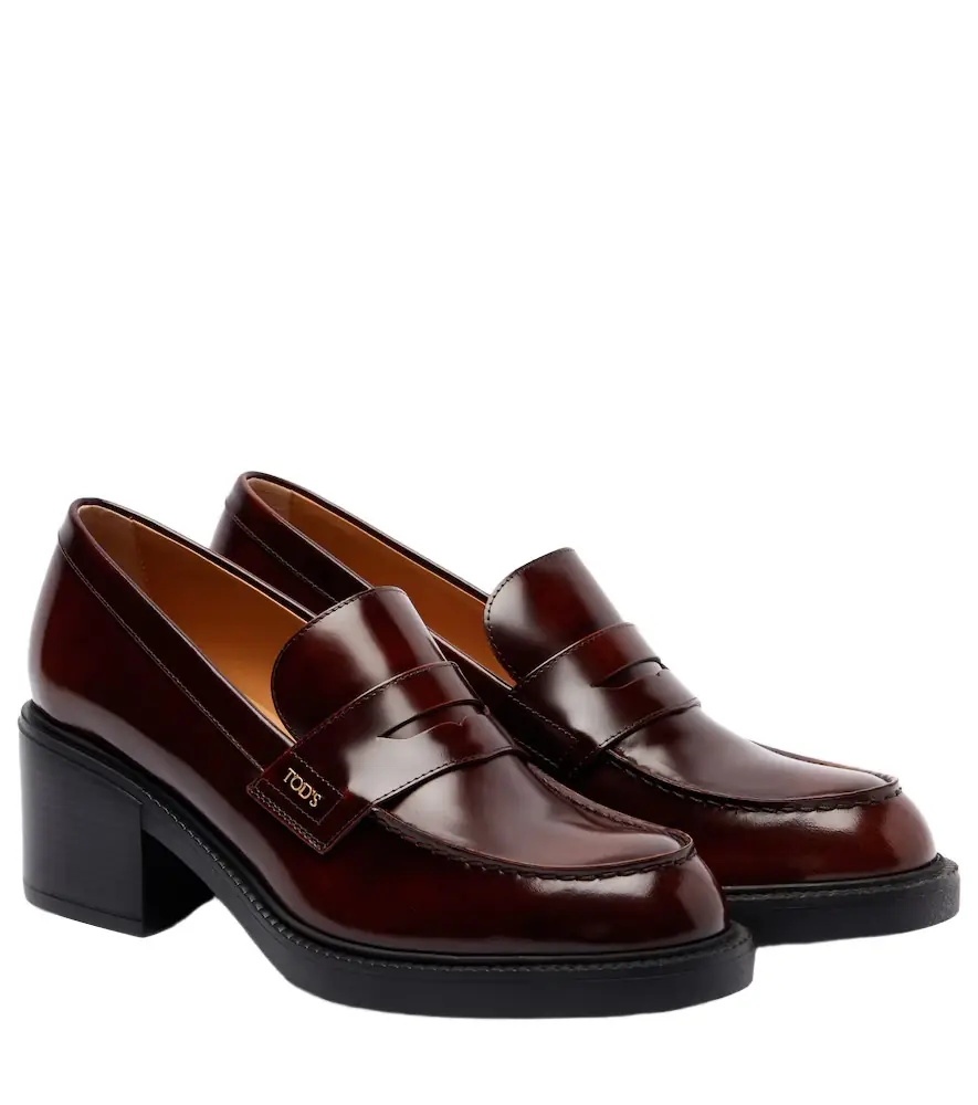 Tod's Leather loafer pumps