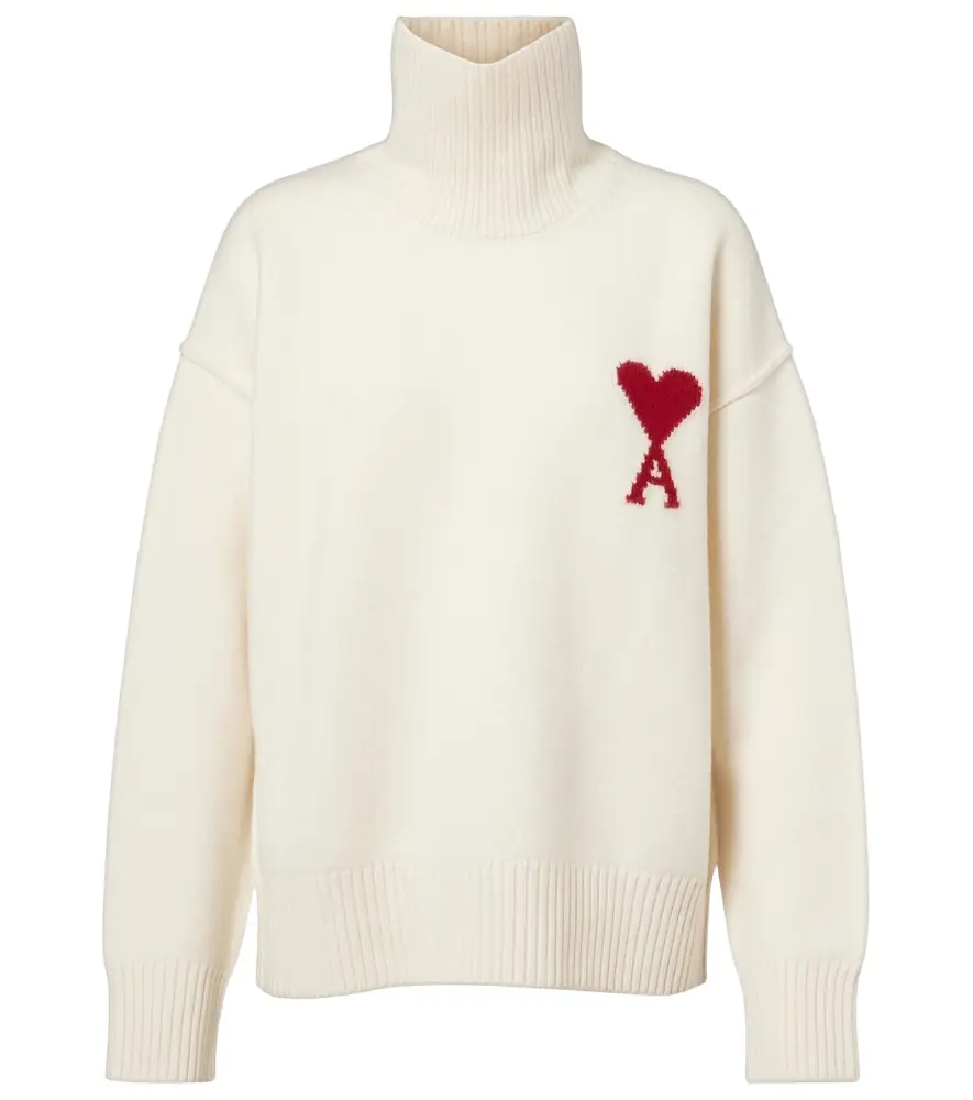 Ami Paris Ami de Caur virgin wool turtleneck sweater