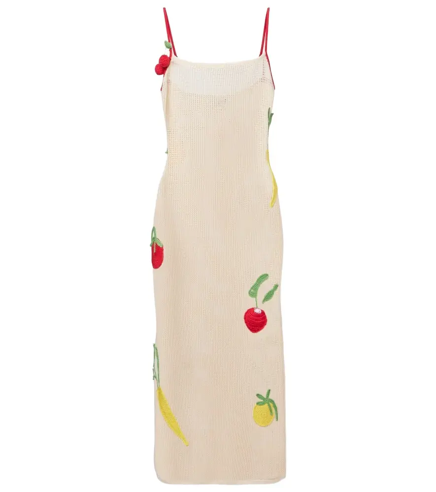 Staud Adeline crochet cotton beach dress