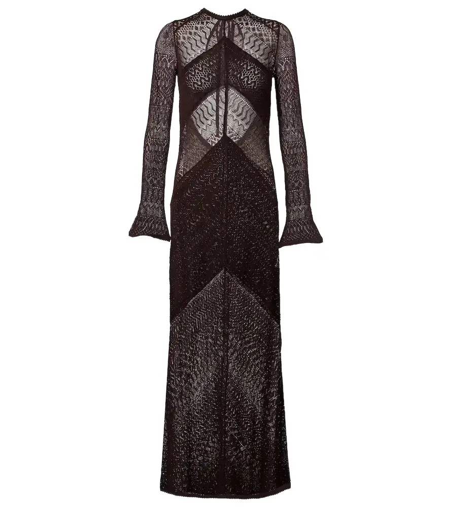 Staud Vera knitted open-back maxi dress