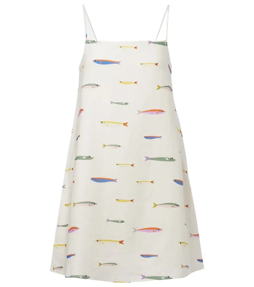 Staud Laura printed cotton minidress