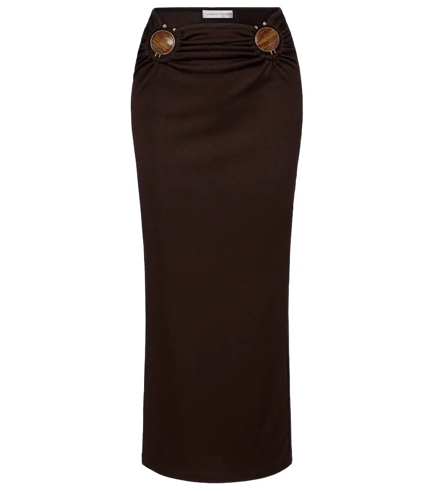 Christopher Esber Gathered maxi skirt