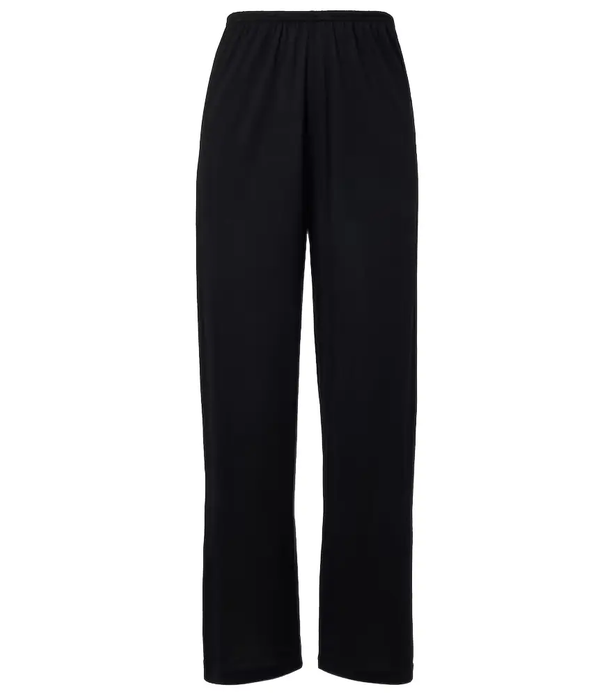 Toteme Cotton and silk straight pants
