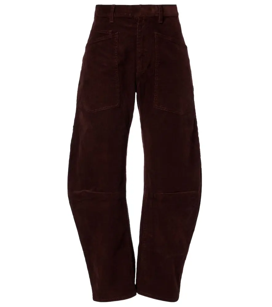 Nili Lotan Shon mid-rise barrel-leg pants