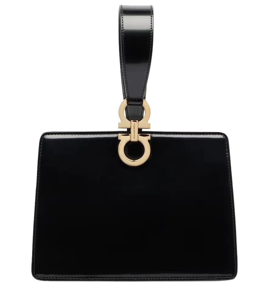 Ferragamo Small patent leather clutch