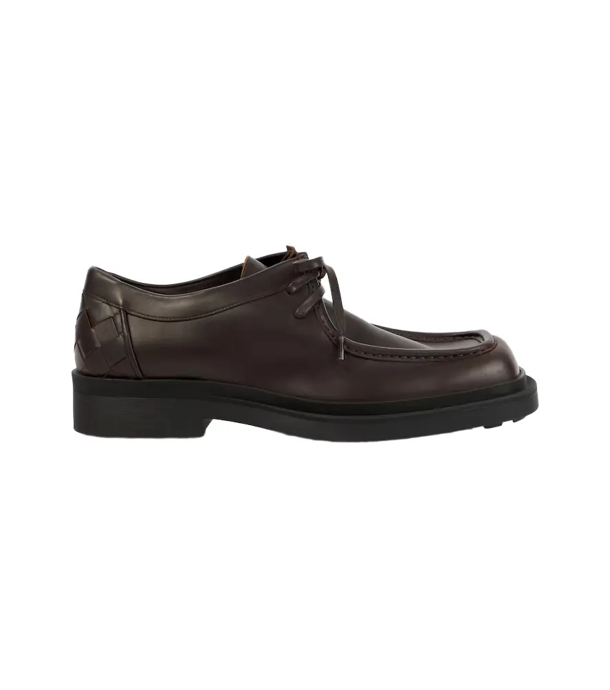 Bottega Veneta Ben Intrecciato leather lace-up shoes