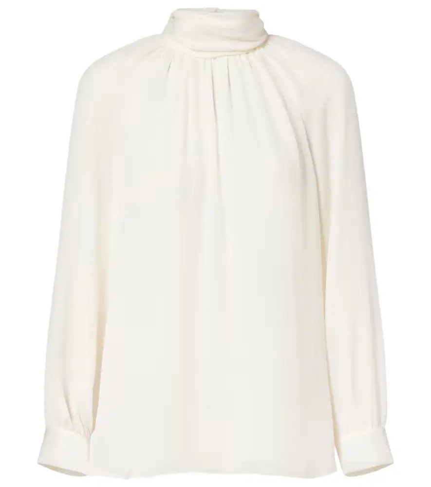 Nili Lotan Axelle silk georgette blouse