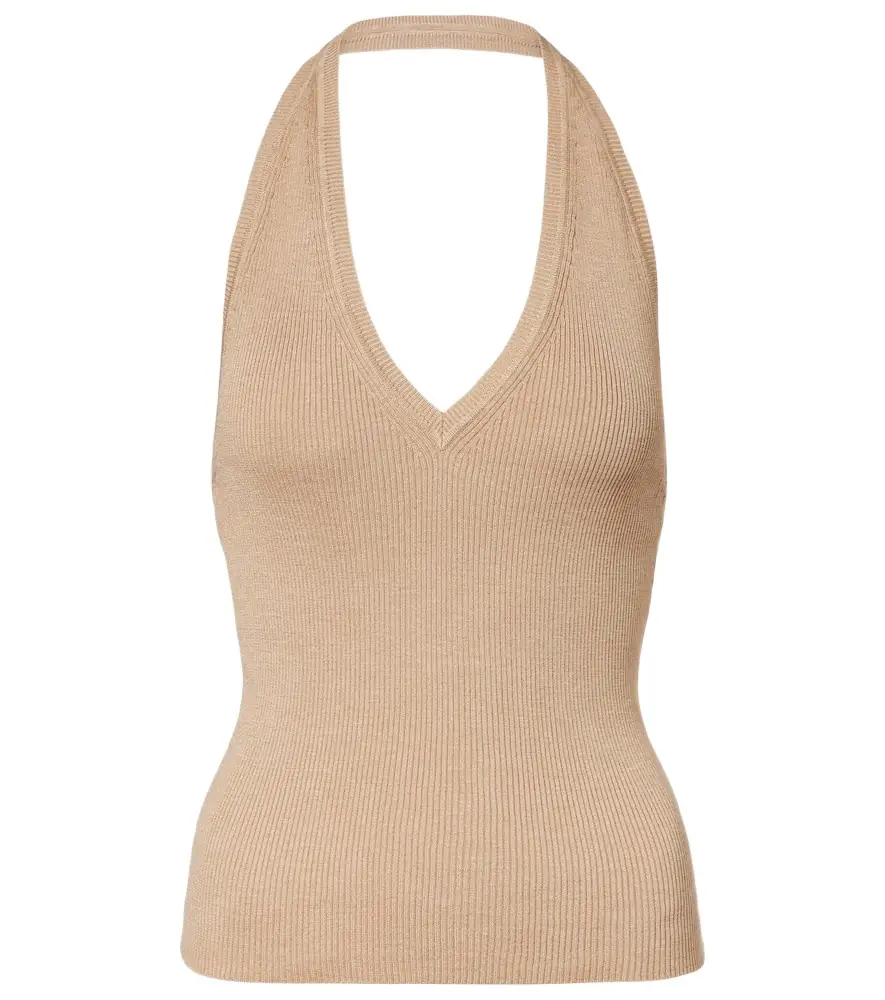 Nili Lotan Ivey halterneck silk top