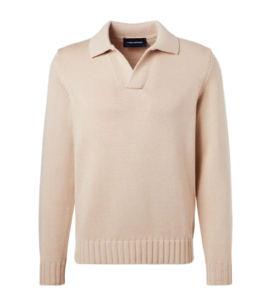 Thom Sweeney Wool polo sweater