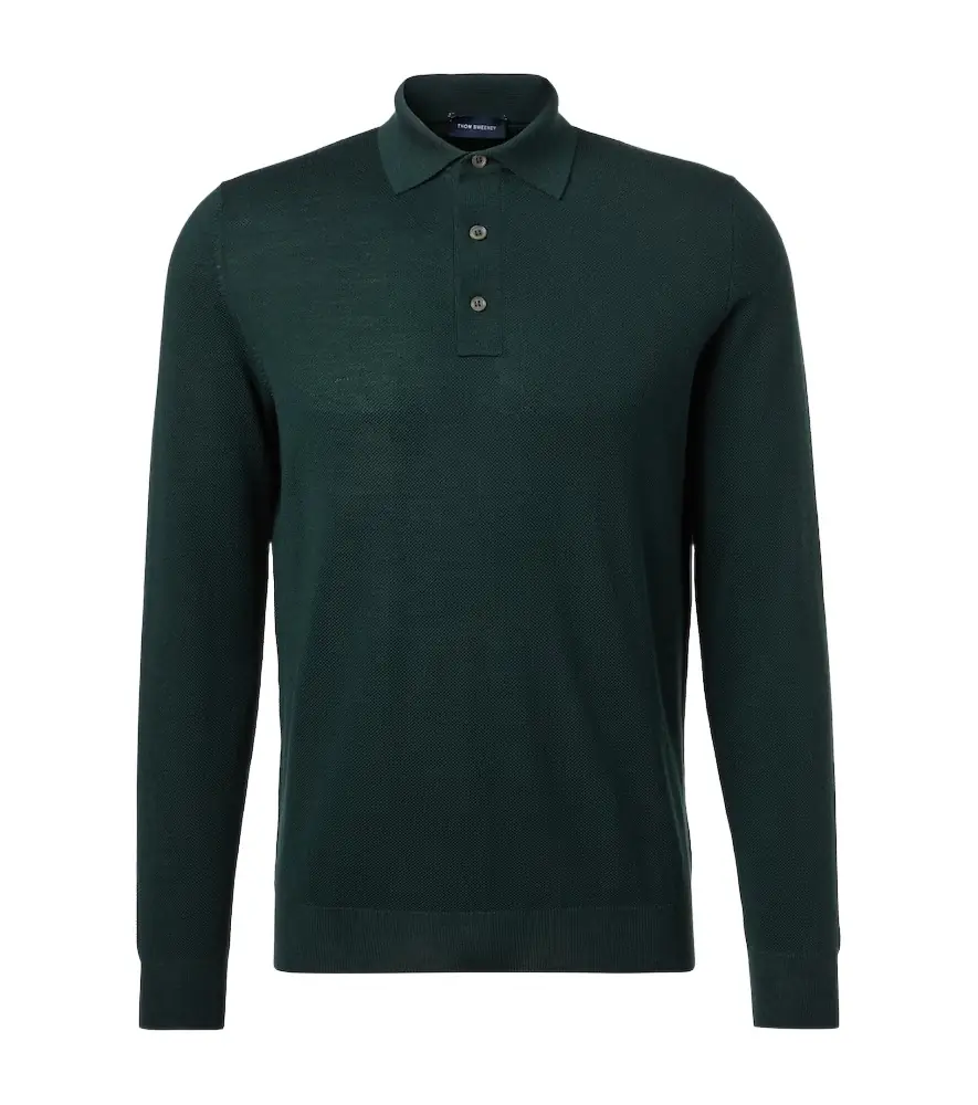 Thom Sweeney Wool polo sweater