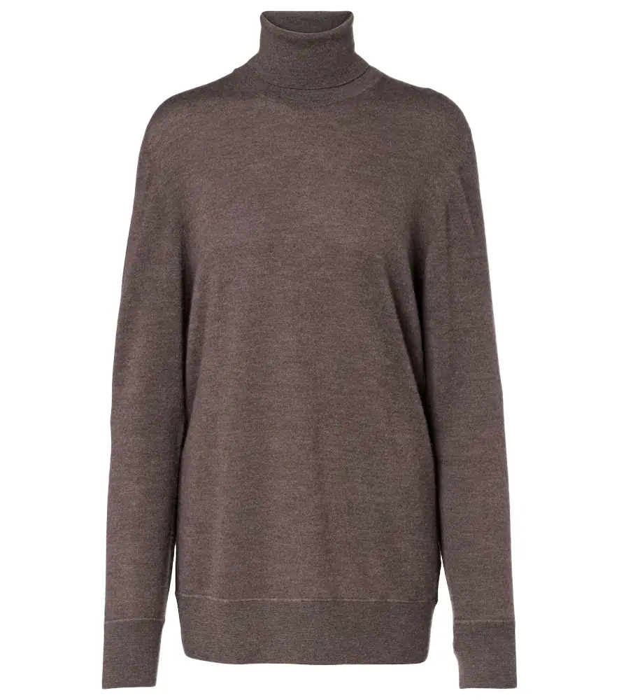 The Row Lizzy cashmere turtleneck sweater