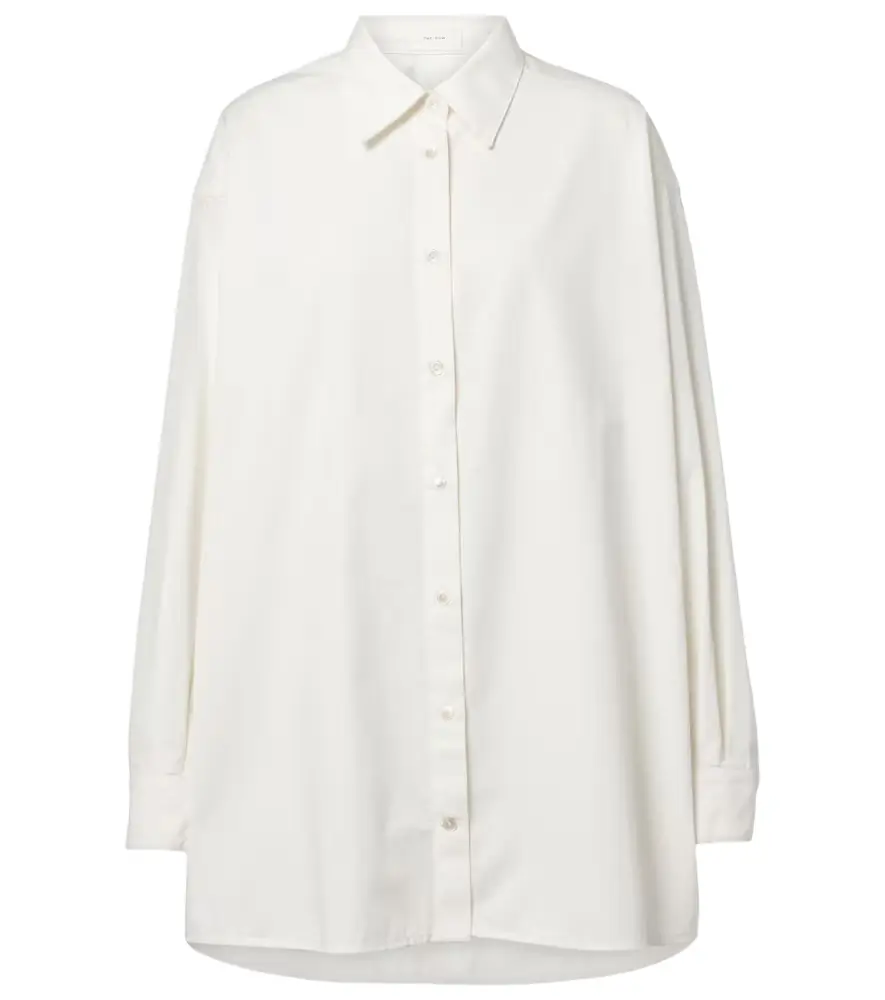 The Row Luka cotton and cashmere shirt
