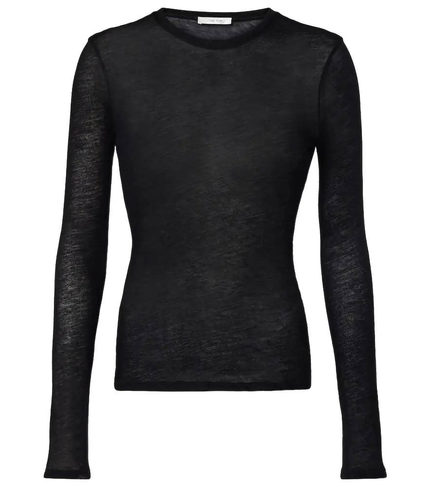 The Row Iverness knitted cashmere top