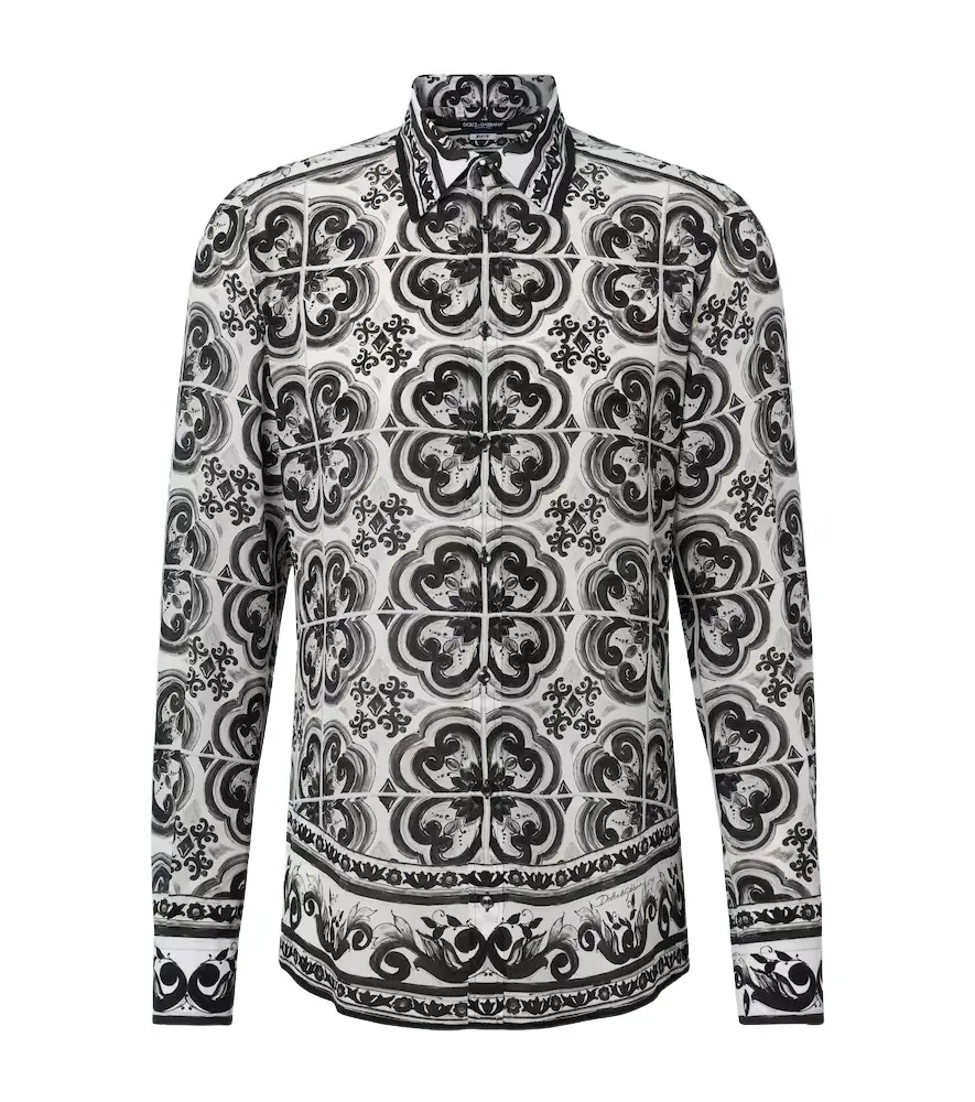 Dolce & Gabbana Martini Majolica silk twill shirt