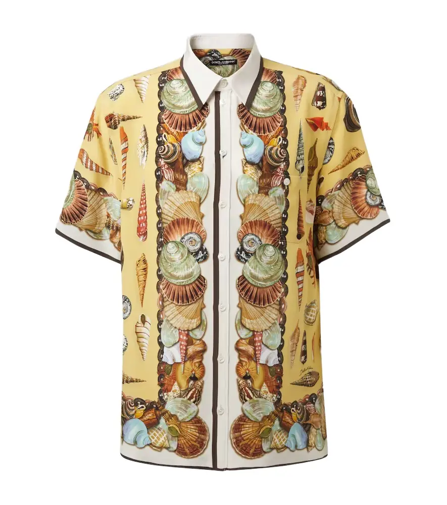 Dolce & Gabbana Printed silk crêpe shirt
