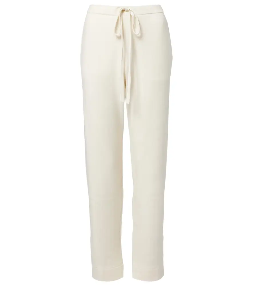 God's True Cashmere Embellished cashmere wide-leg pants