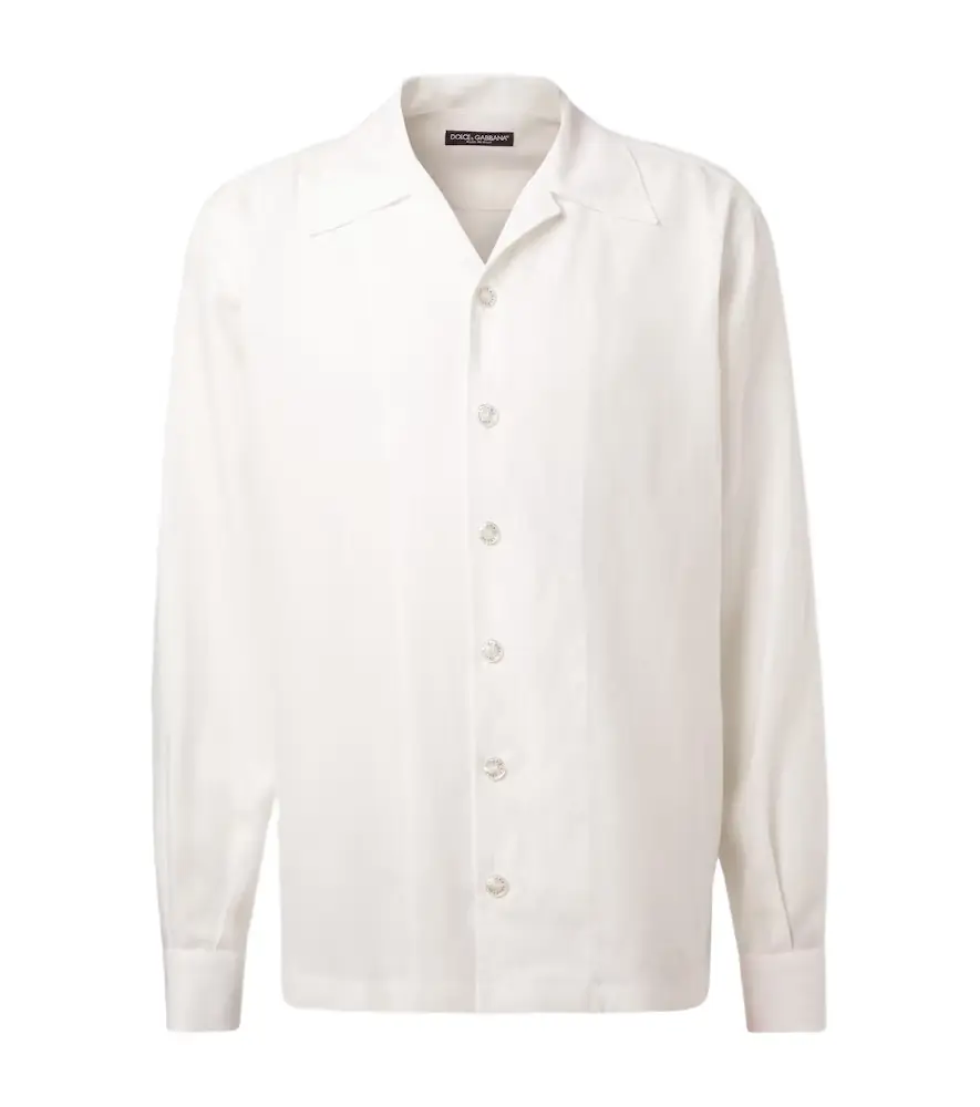 Dolce & Gabbana Linen canvas bowling shirt