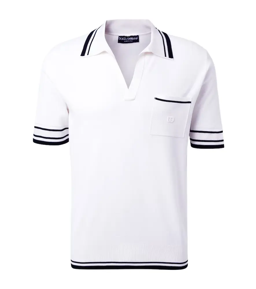 Dolce & Gabbana Silk-blend polo shirt