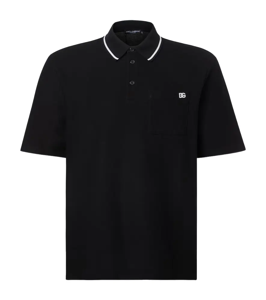 Dolce & Gabbana DG embroidered cotton polo shirt