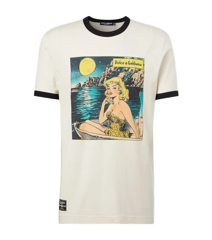 Dolce & Gabbana Printed cotton jersey T-shirt