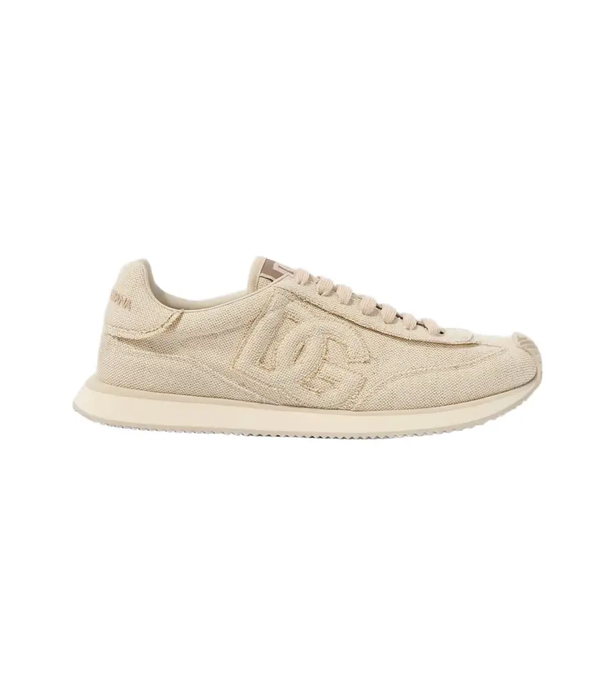 Dolce & Gabbana Leather-trimmed canvas sneakers