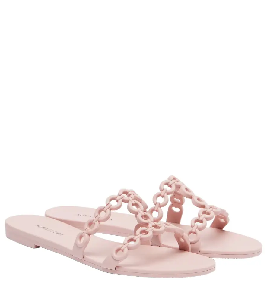 Aquazzura Infinity Chain Jelly slides