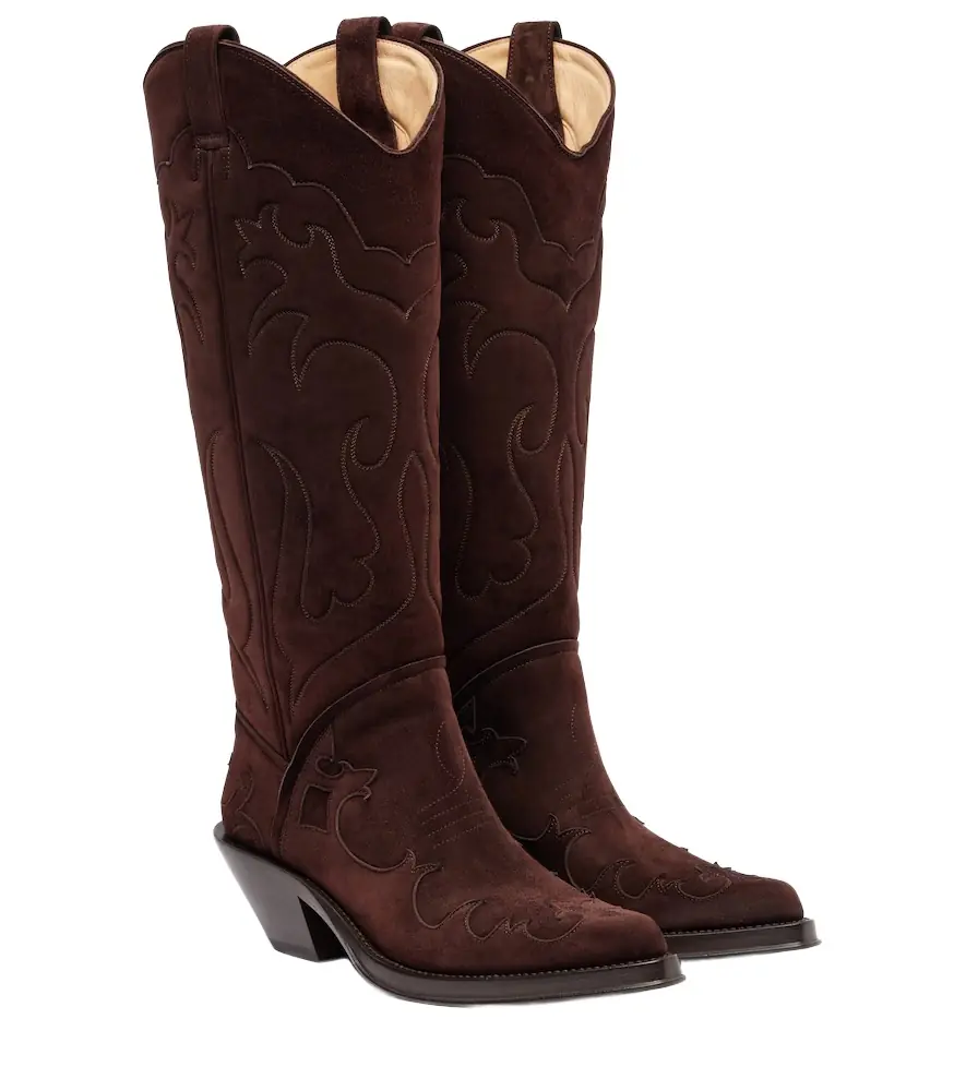 Gabriela Hearst Capitana suede cowboy boots
