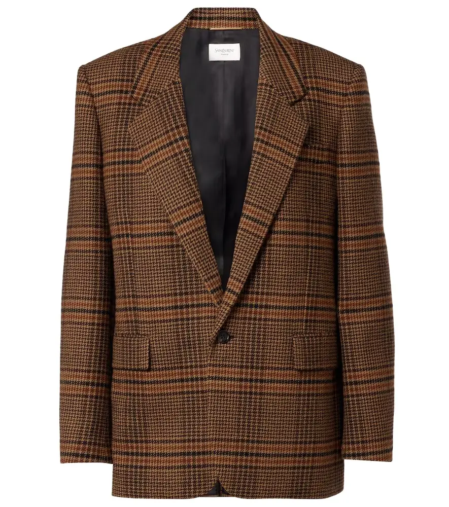 Saint Laurent Checked wool blazer