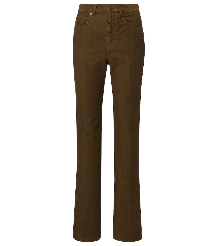 Saint Laurent Clyde cotton corduroy straight pants