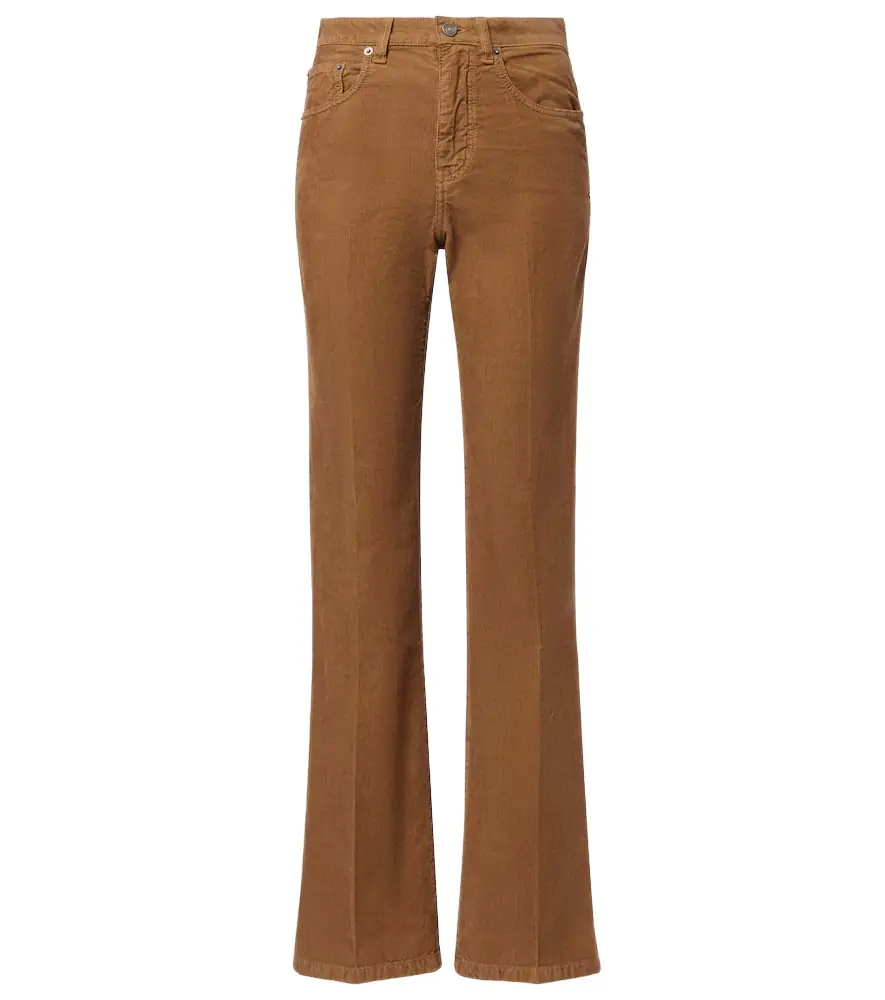 Saint Laurent Clyde cotton corduroy straight pants