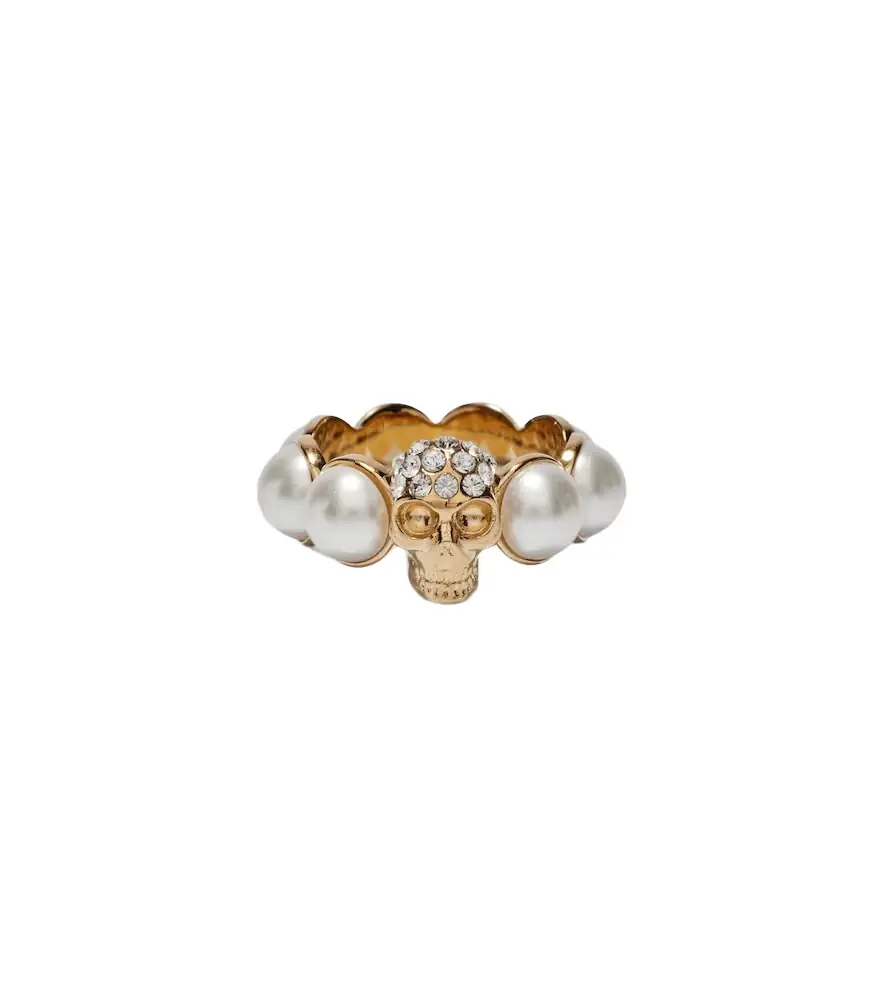 McQueen Skull embellished ring