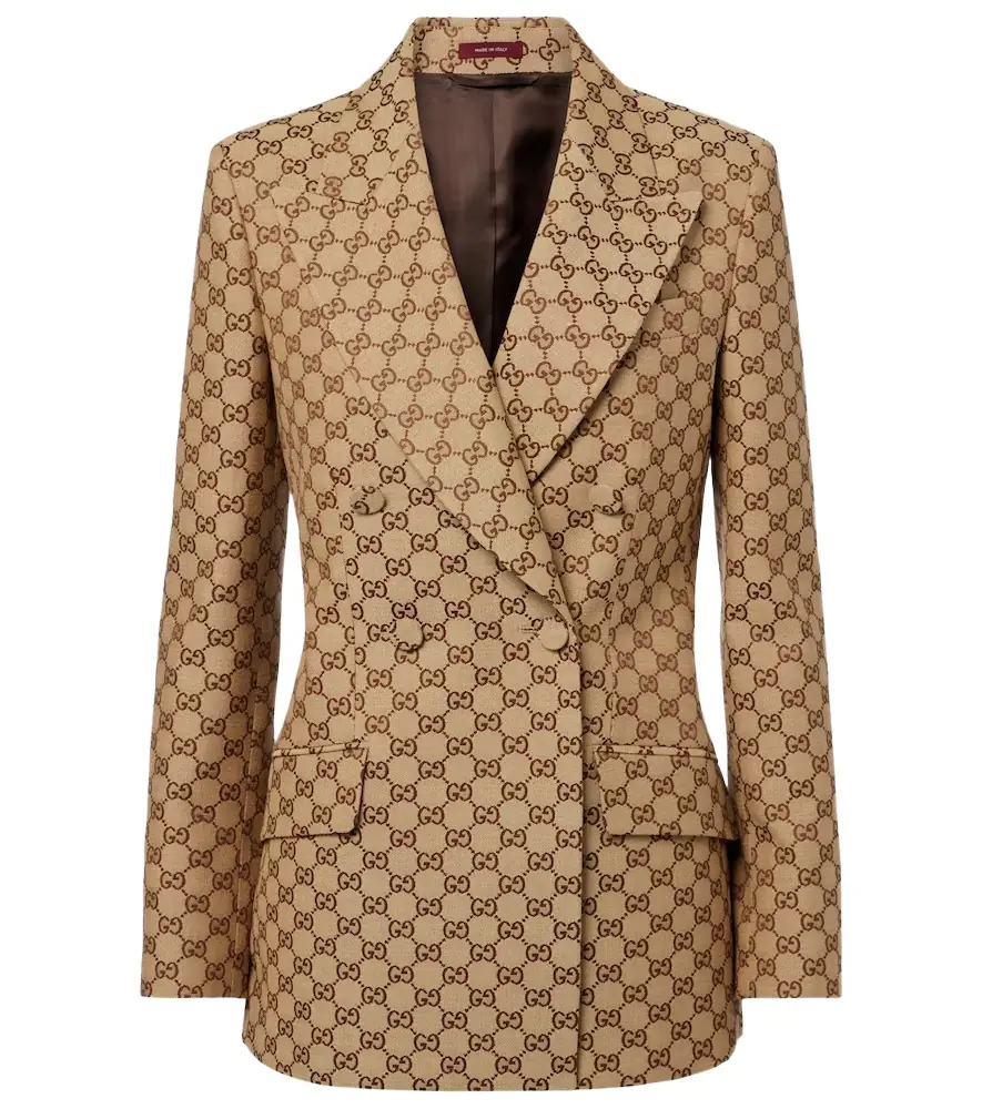 Gucci Cotton-blend GG jacquard blazer
