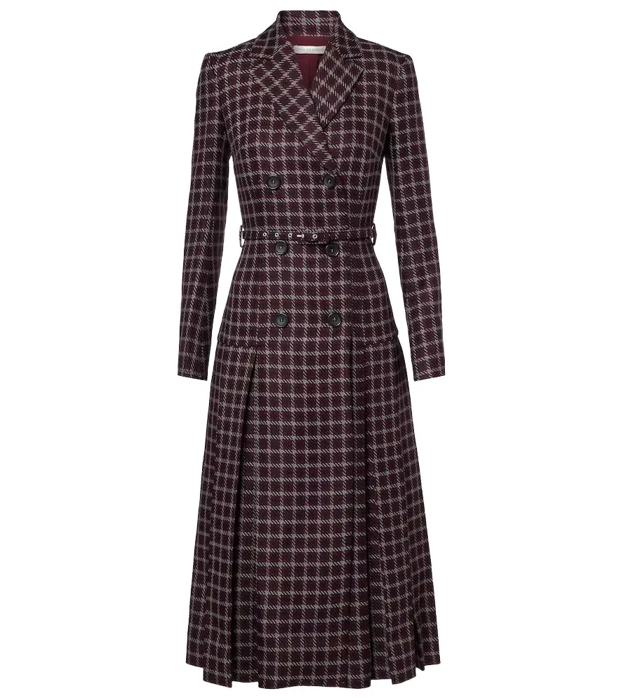Emilia Wickstead Chaney houndstooth wool-blend midi dress