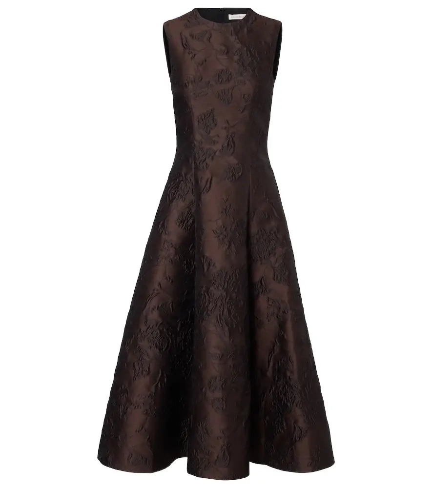 Emilia Wickstead Flared embroidered midi dress