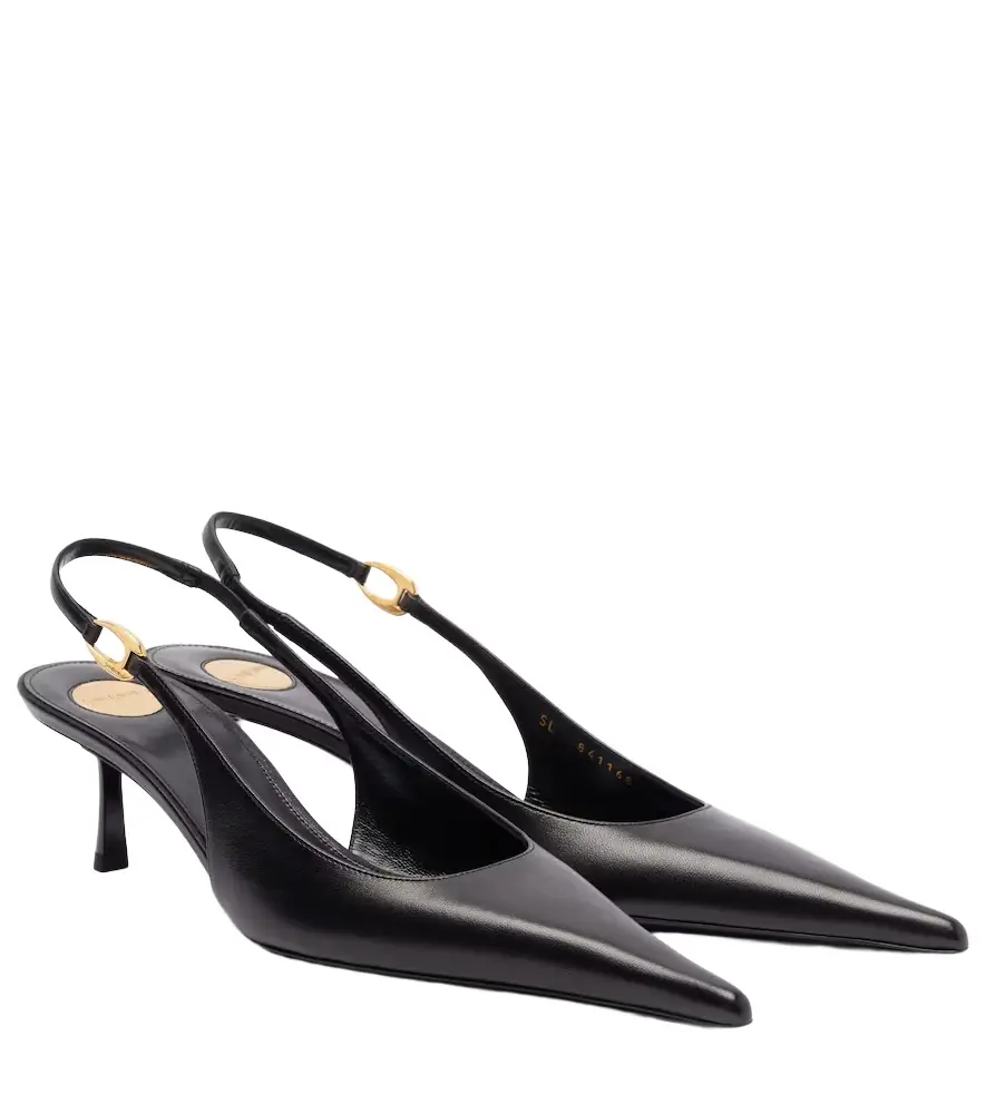 Saint Laurent Vendome 50 leather slingback pump