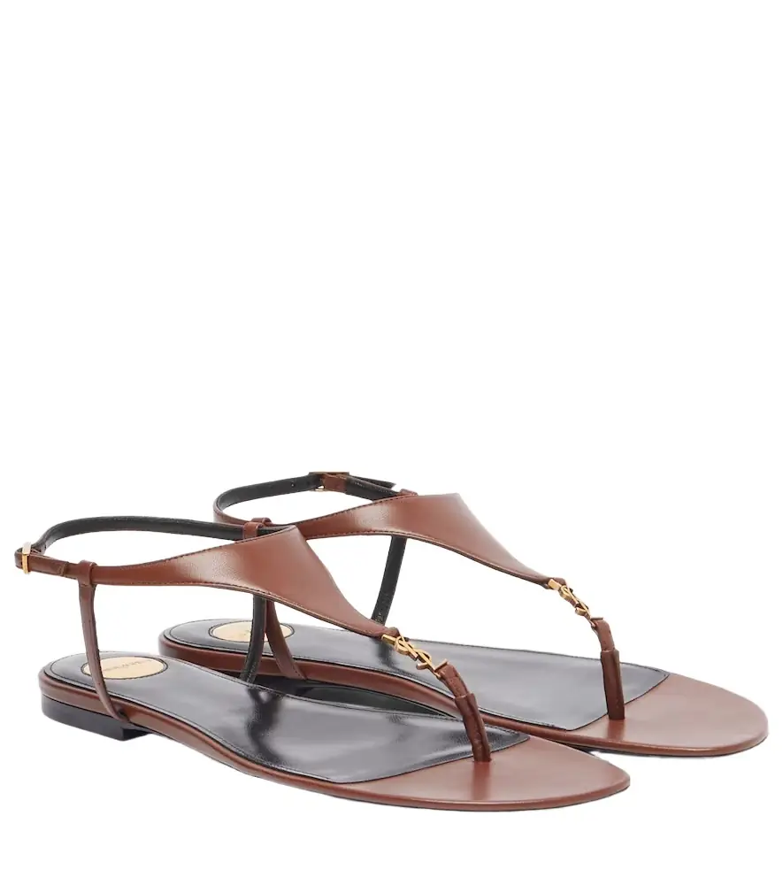 Saint Laurent Cassandra leather thong sandals