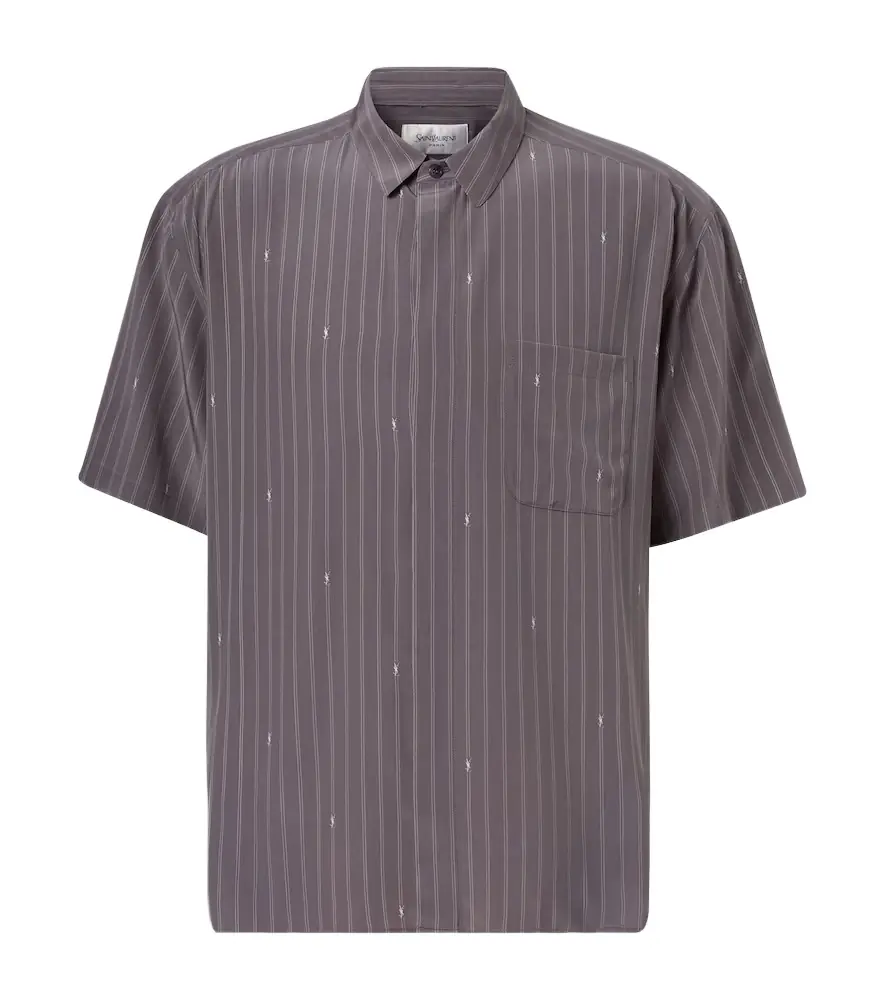 Saint Laurent Cassandre silk crêpe de chine shirt