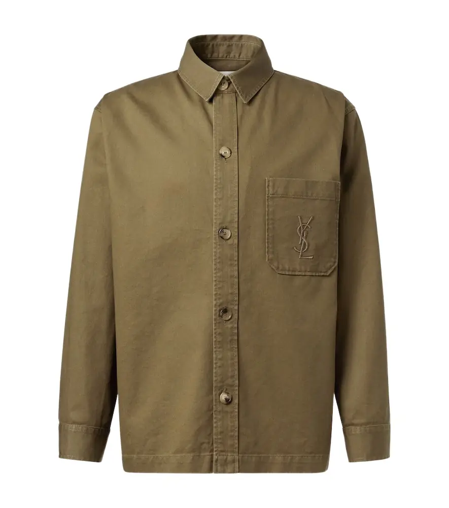 Saint Laurent Cassandre cotton and linen overshirt